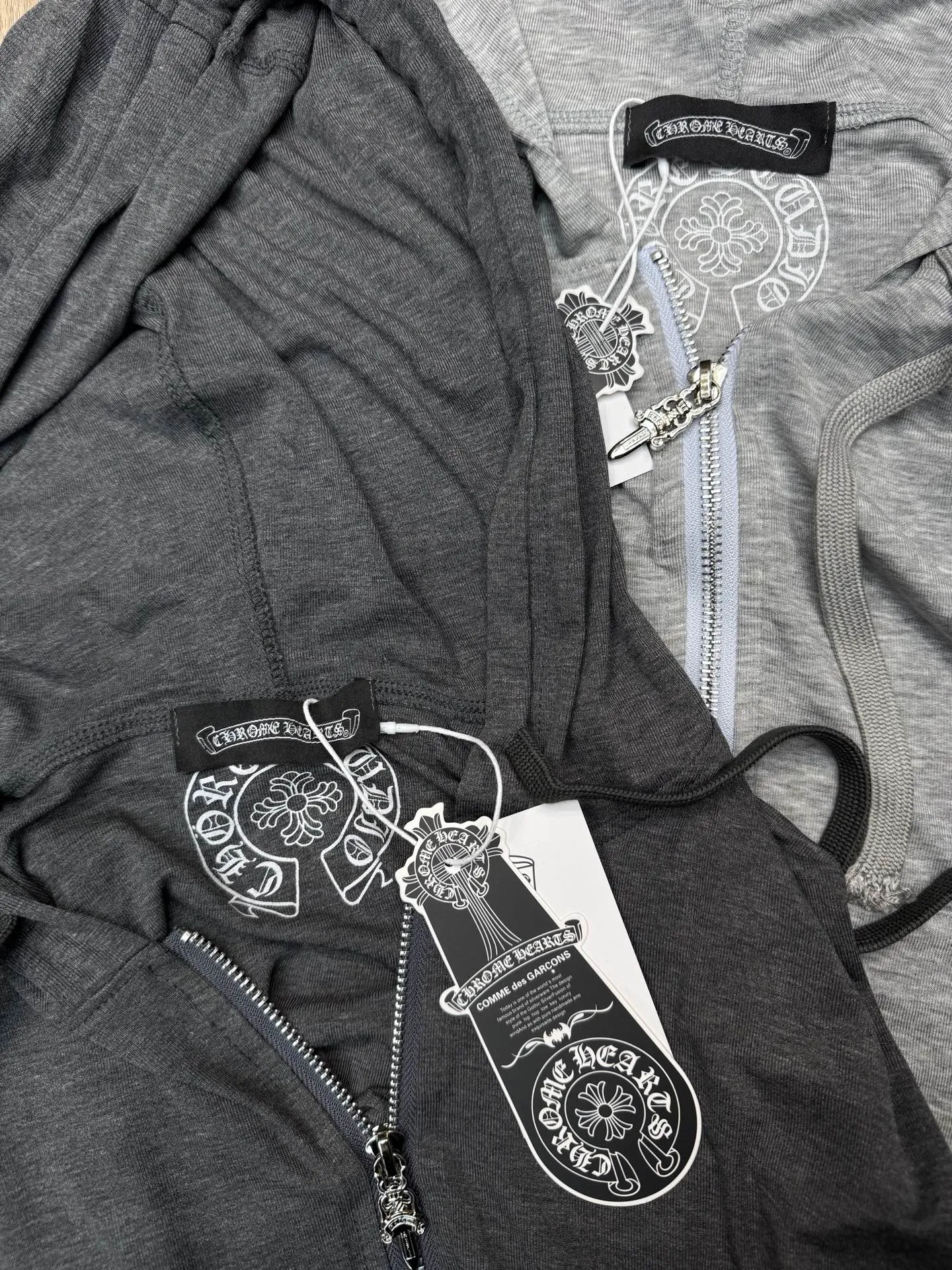 P198 ChromeHeart•25ss heavy print short zipper jacket in stock, focus on quality and compare at will Size: S M L Color: dark gray light gray
